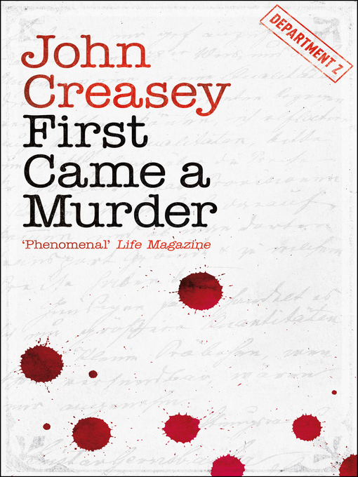 Title details for First Came a Murder by John Creasey - Available